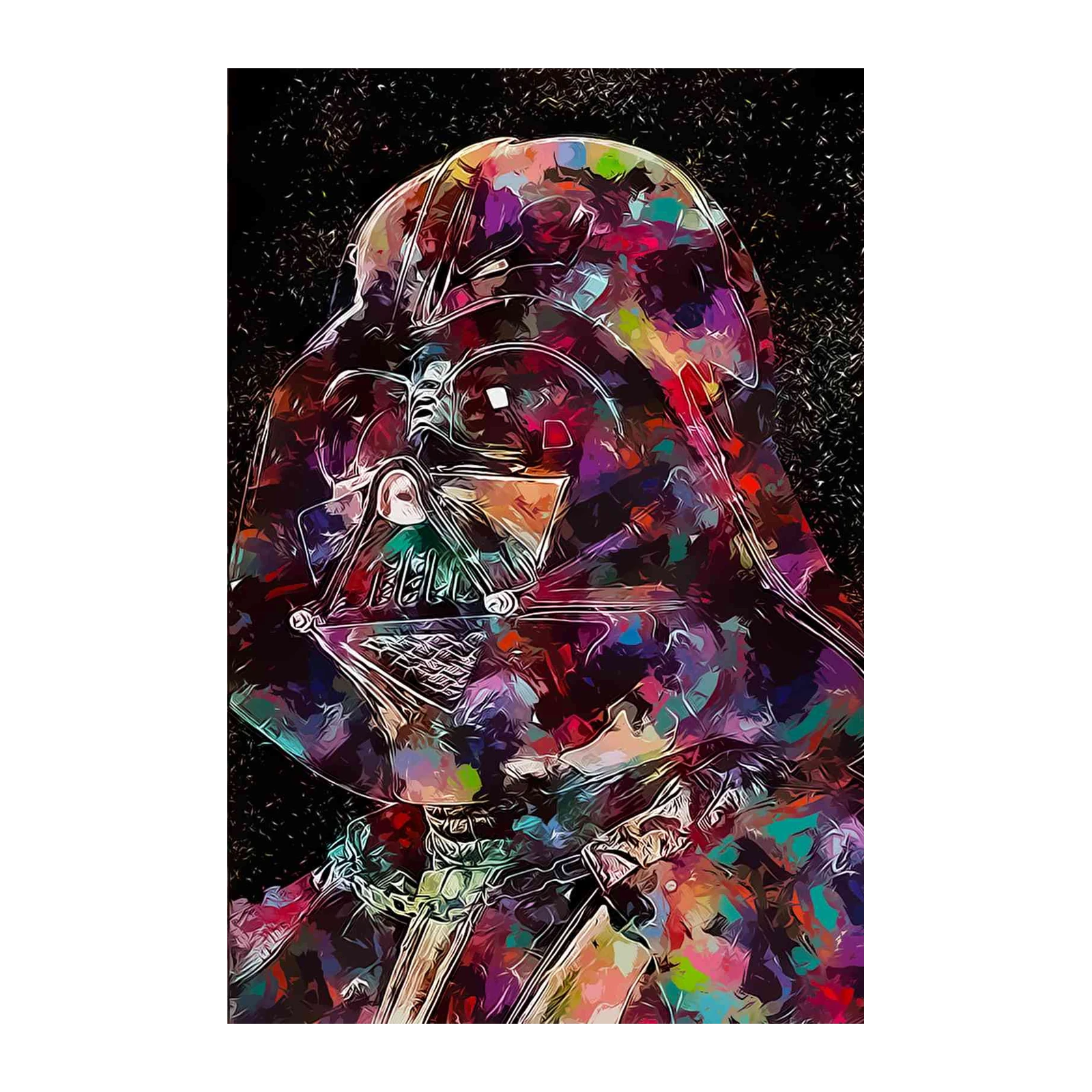 Vibrant Darth Vader Star Wars Wall Art