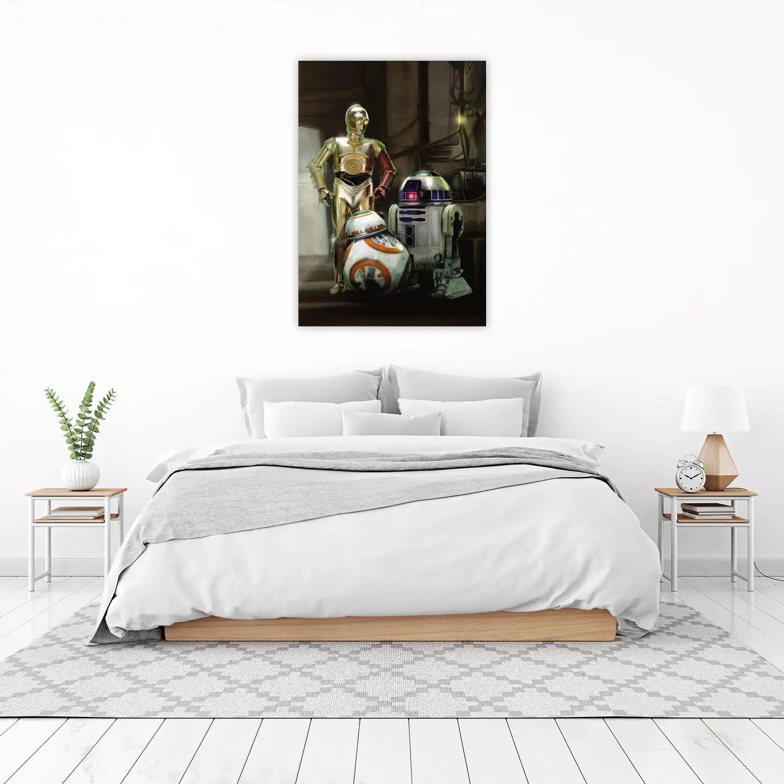 Star Wars Droids C-3PO R2-D2 BB-8 Wall Art