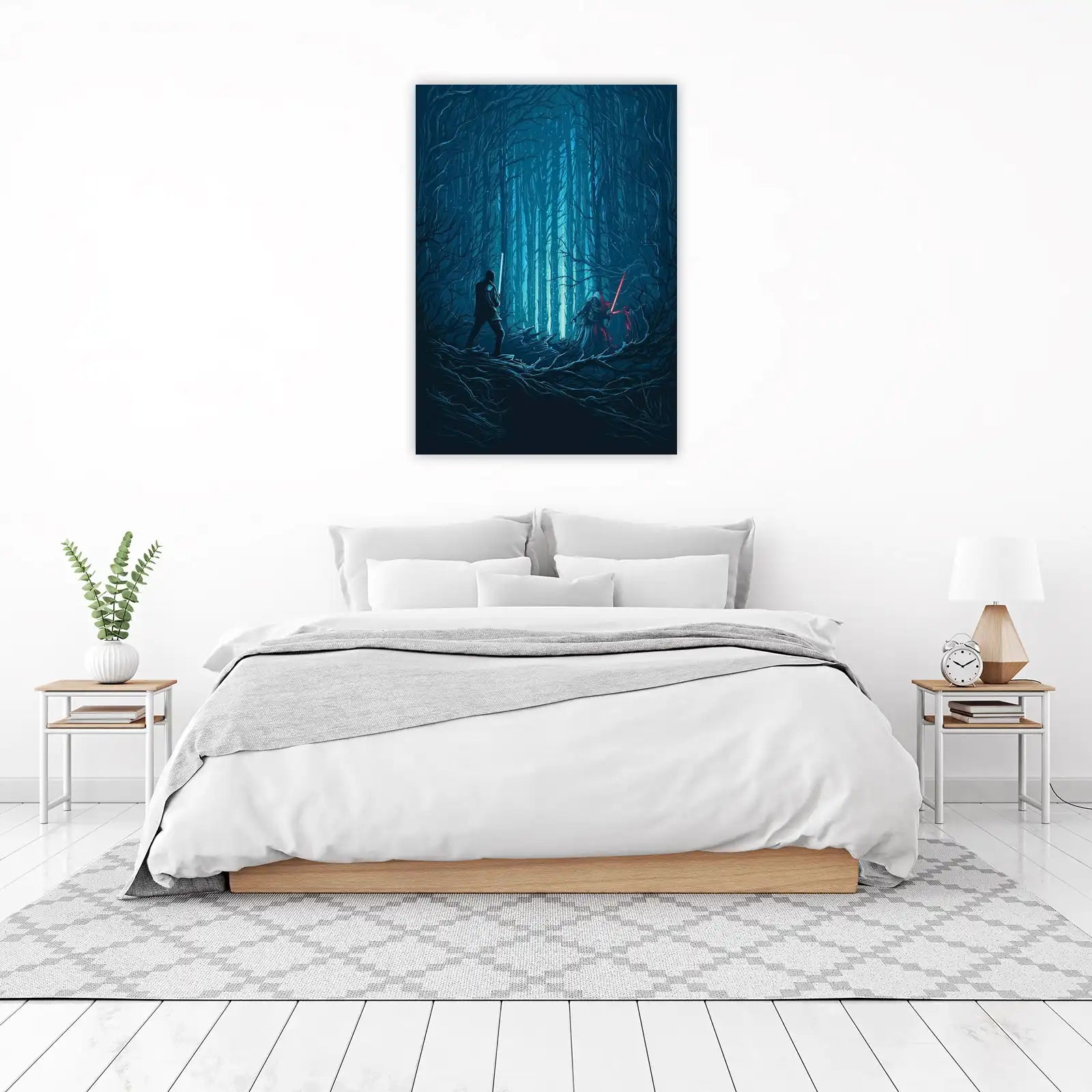 Epic Forest Duel Star Wars Wall Art