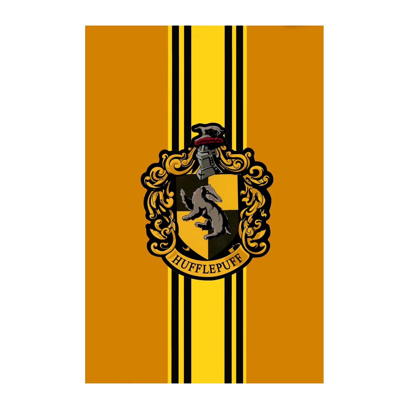 Hufflepuff Crest Golden Yellow Wall Art