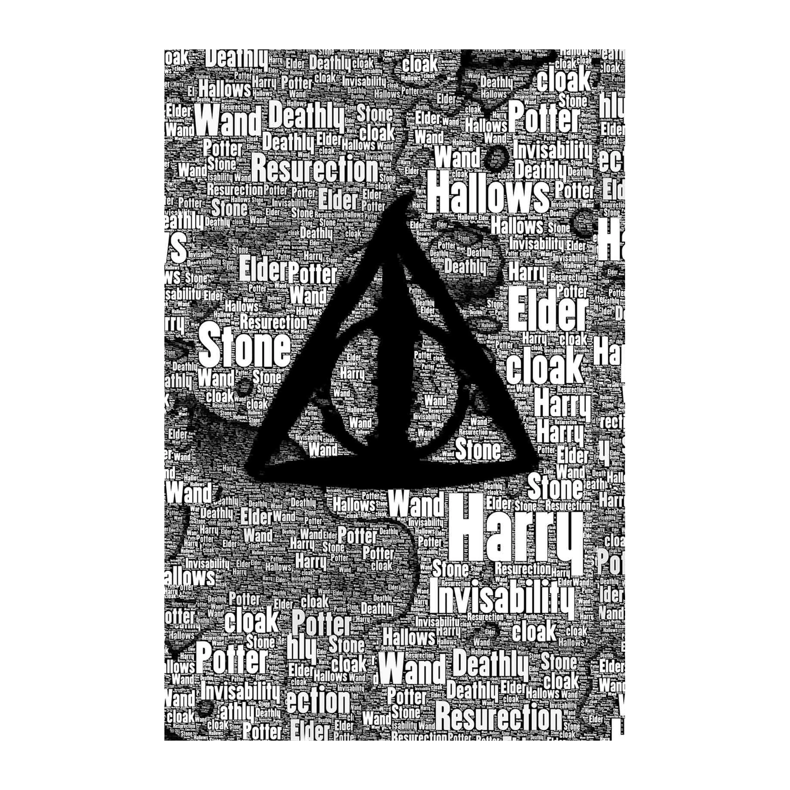 Deathly Hallows Word Art Wall Art