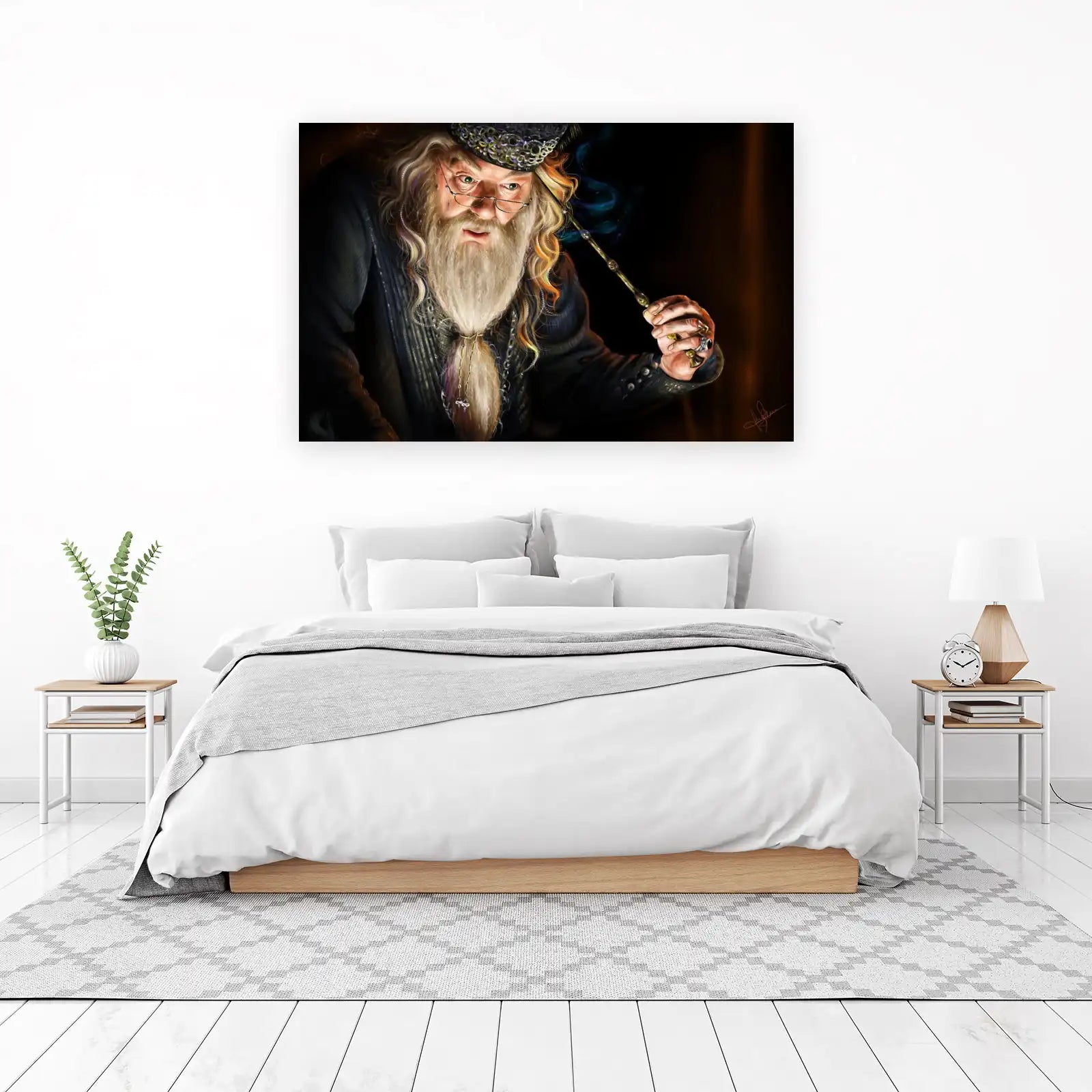 Wizard Albus Dumbledore Magic Wand Wall Art