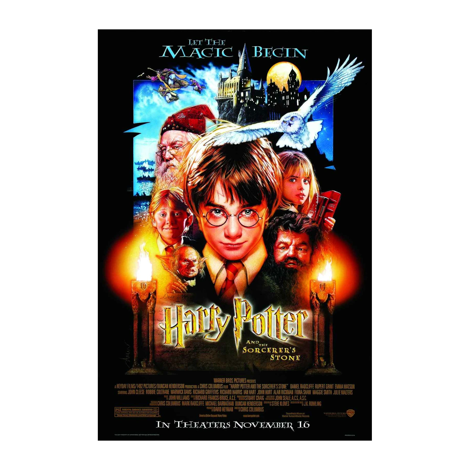 Harry Potter Sorcerer's Stone Movie Poster Wall Art