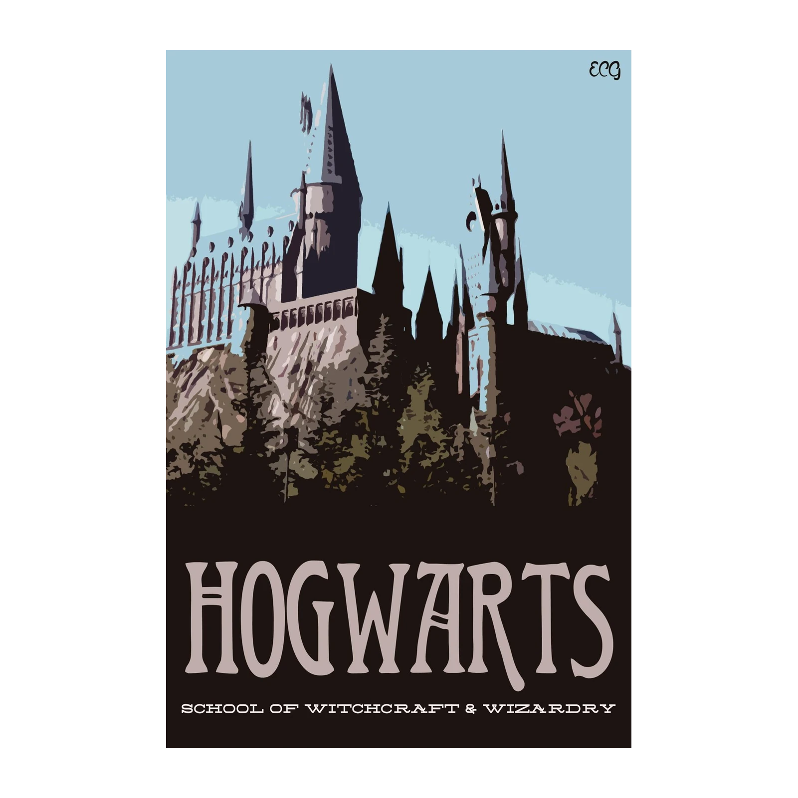 Magical Hogwarts Castle & Witchcraft Wall Art