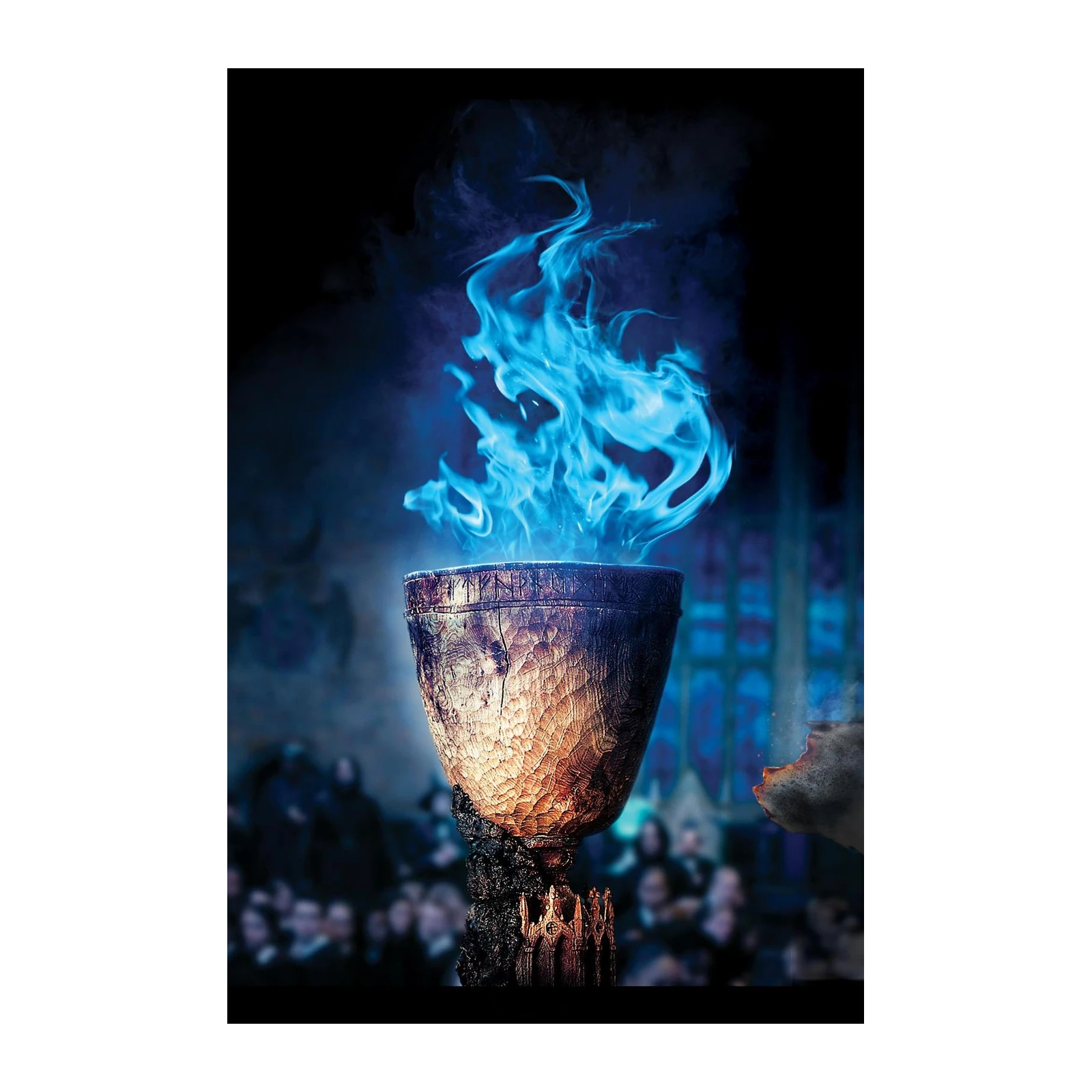 Mystical Blue Fire Goblet Wall Art