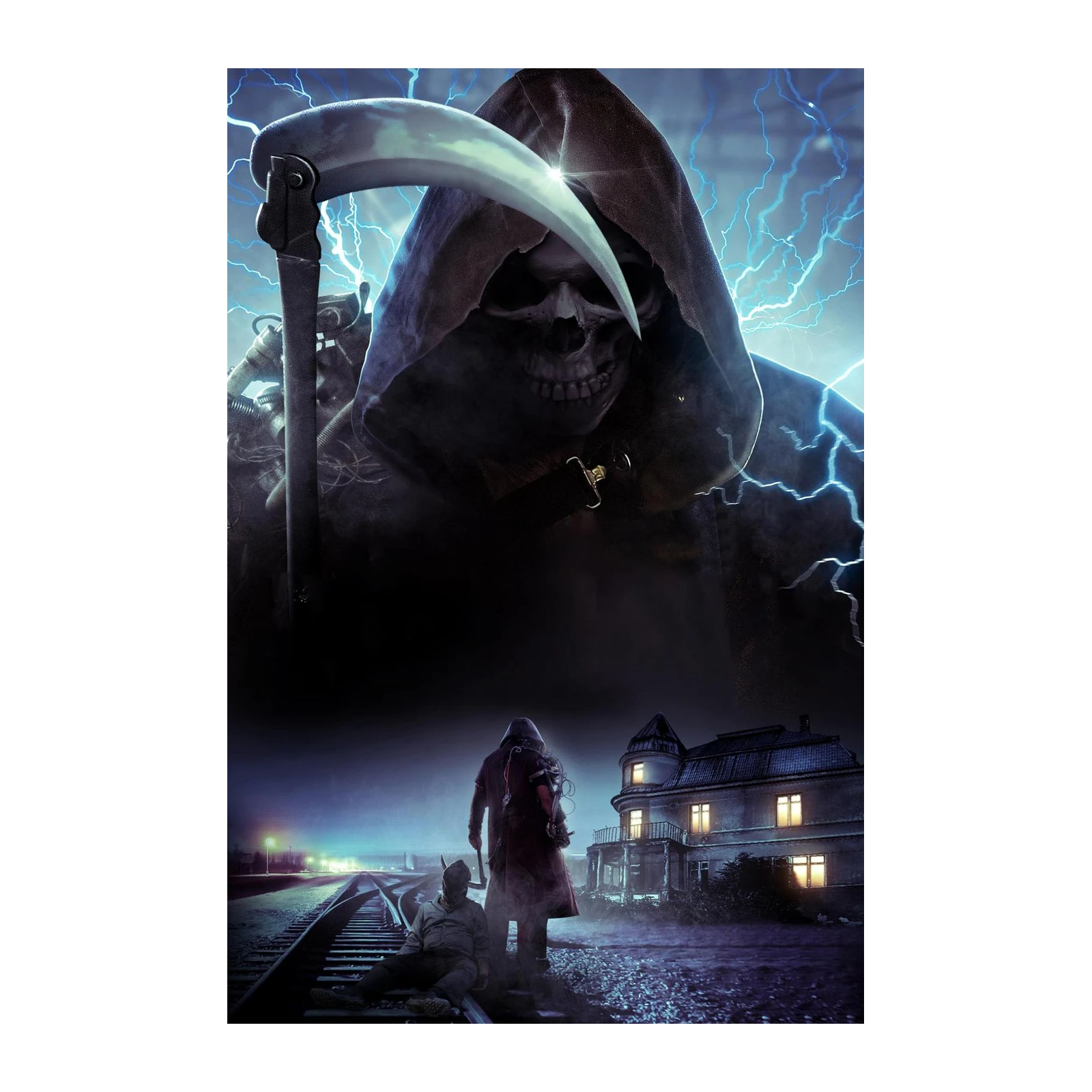 Grim Reaper Lightning Strike Wall Art