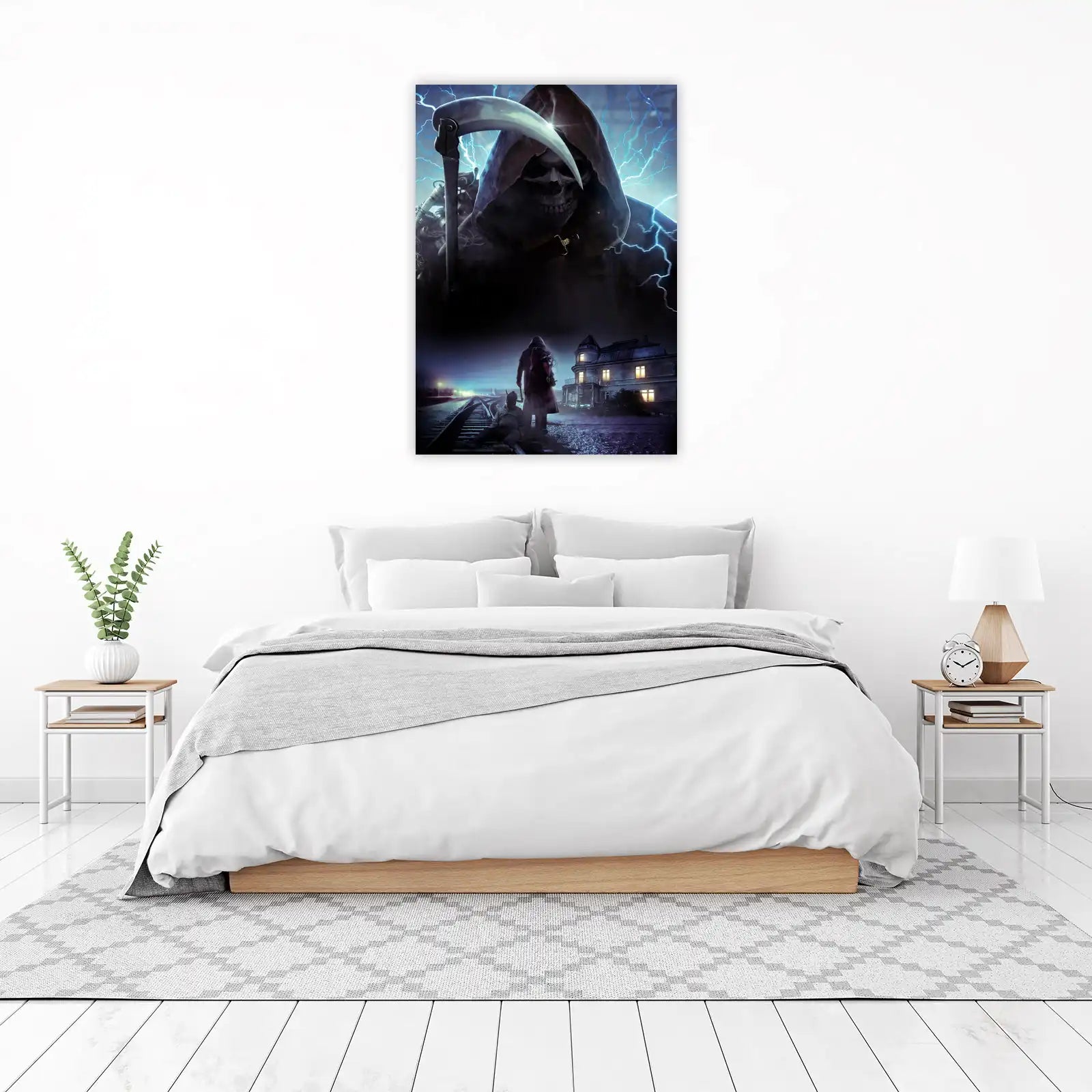Grim Reaper Lightning Strike Wall Art