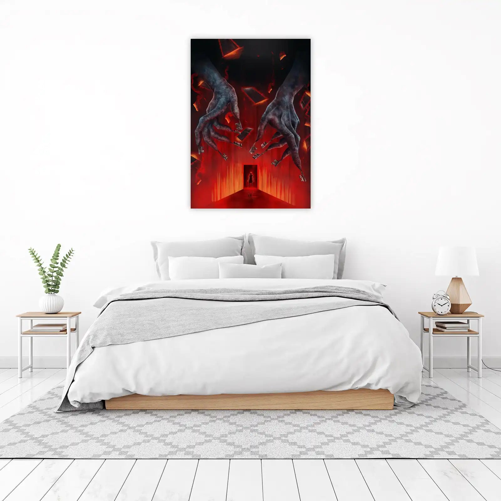 Mysterious Hands & Keys Horror Wall Art