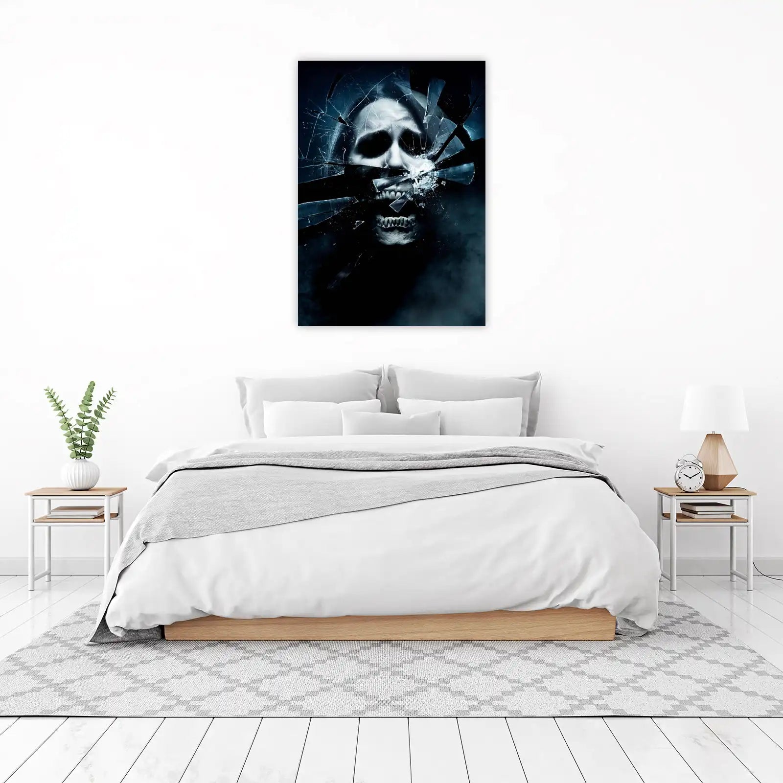 Terrifying Cracked Skull Nightmare Wall Art