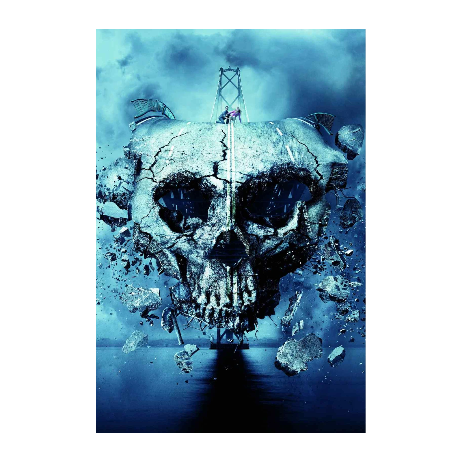Surreal Skull Bridge Destruction Wall Art