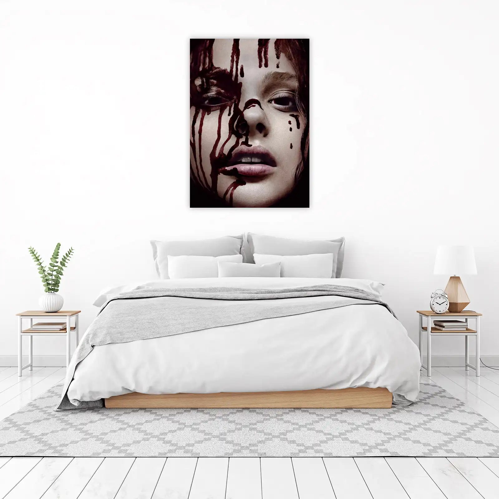 Gothic Blood Drip Portrait Wall Art