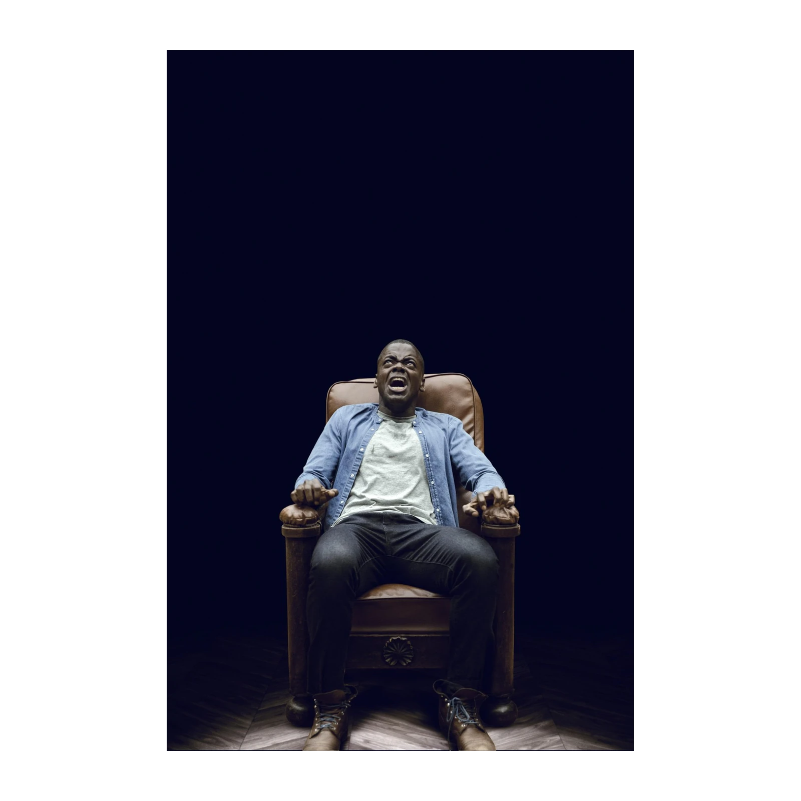 Intense Fear Man in Chair Wall Art