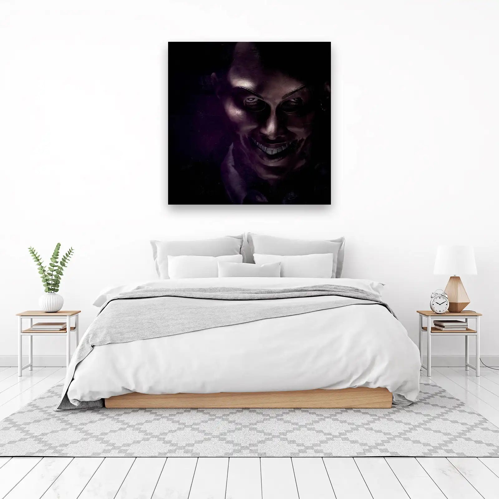 Menacing Grin Horror Mask Wall Art