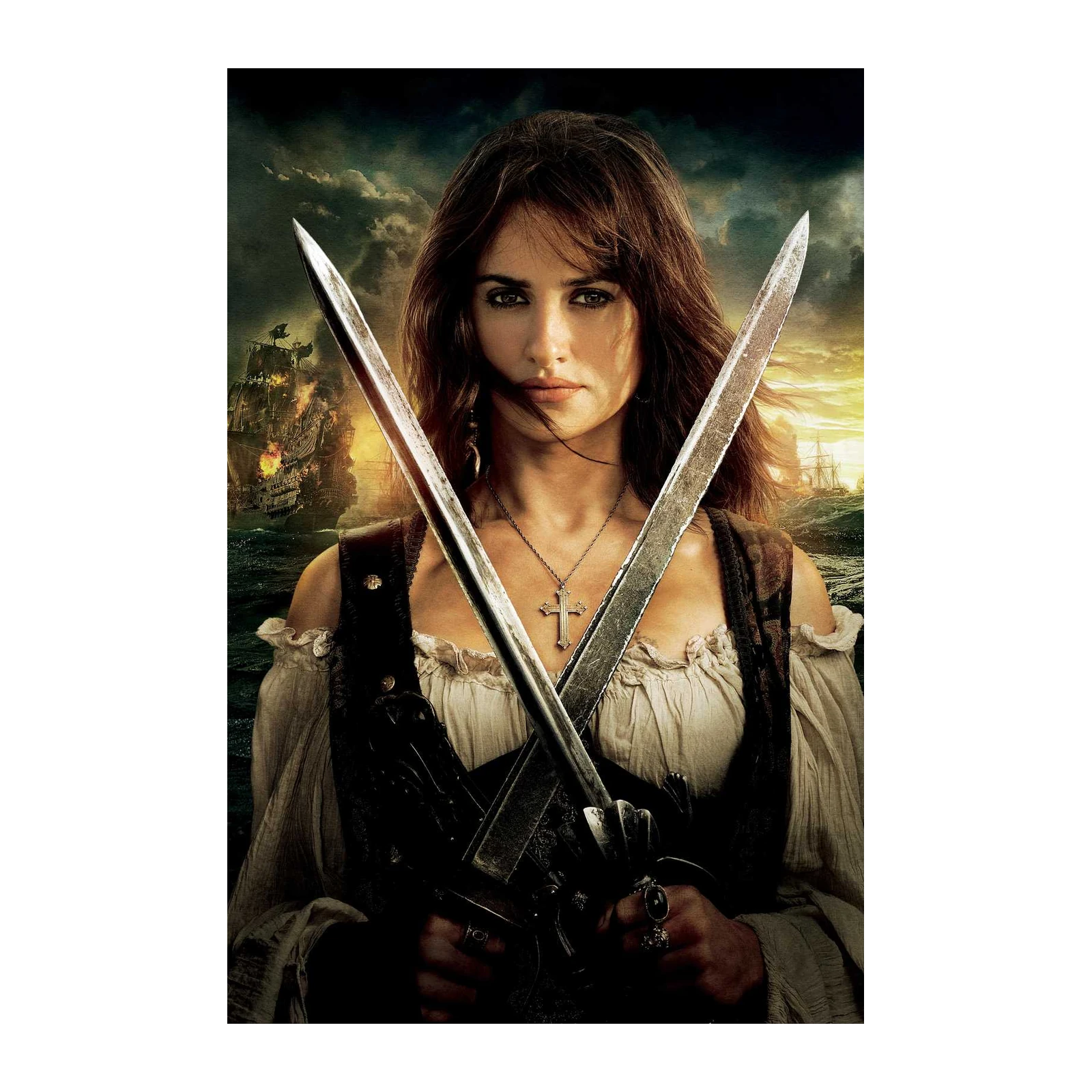 Fearless Pirate Queen Cross Swords Wall Art