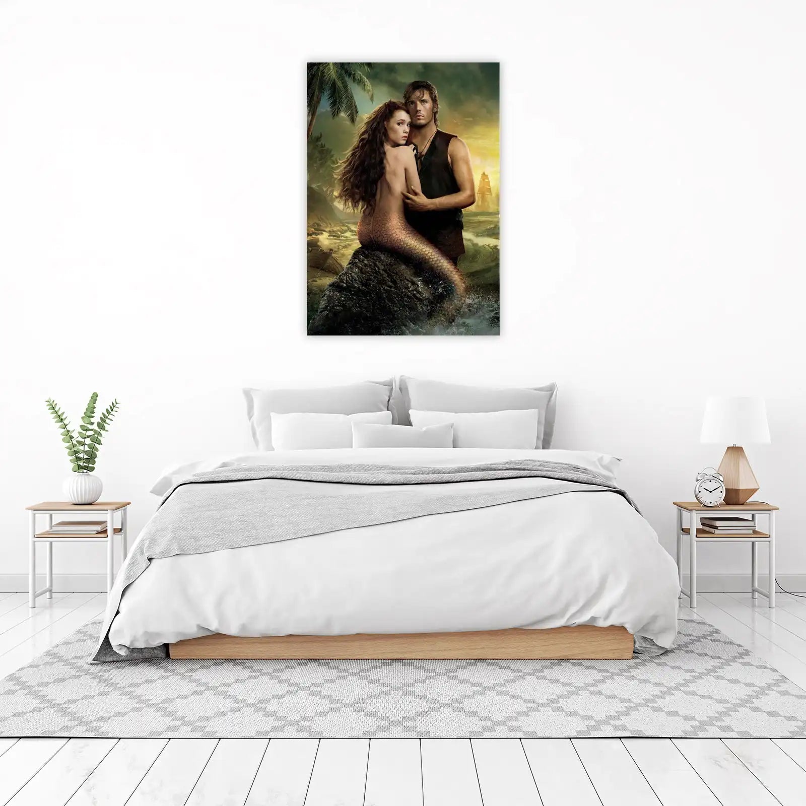 Mysterious Mermaid Embrace Wall Art