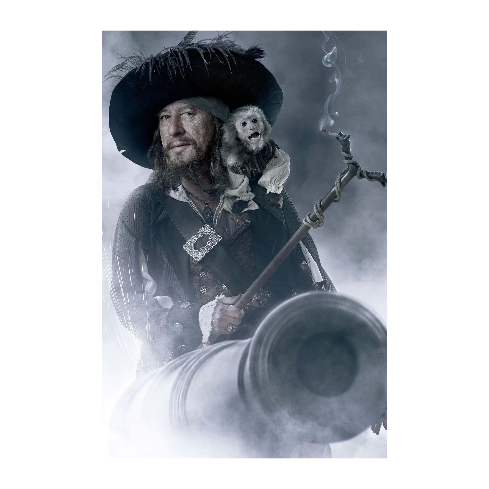 Pirate Captain with Monkey Wall Art