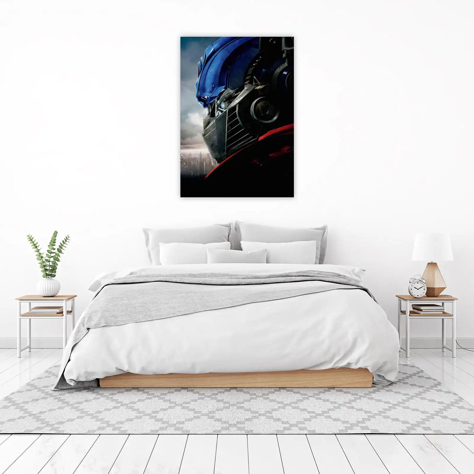 Epic Optimus Prime Robot Blue & Red Wall Art