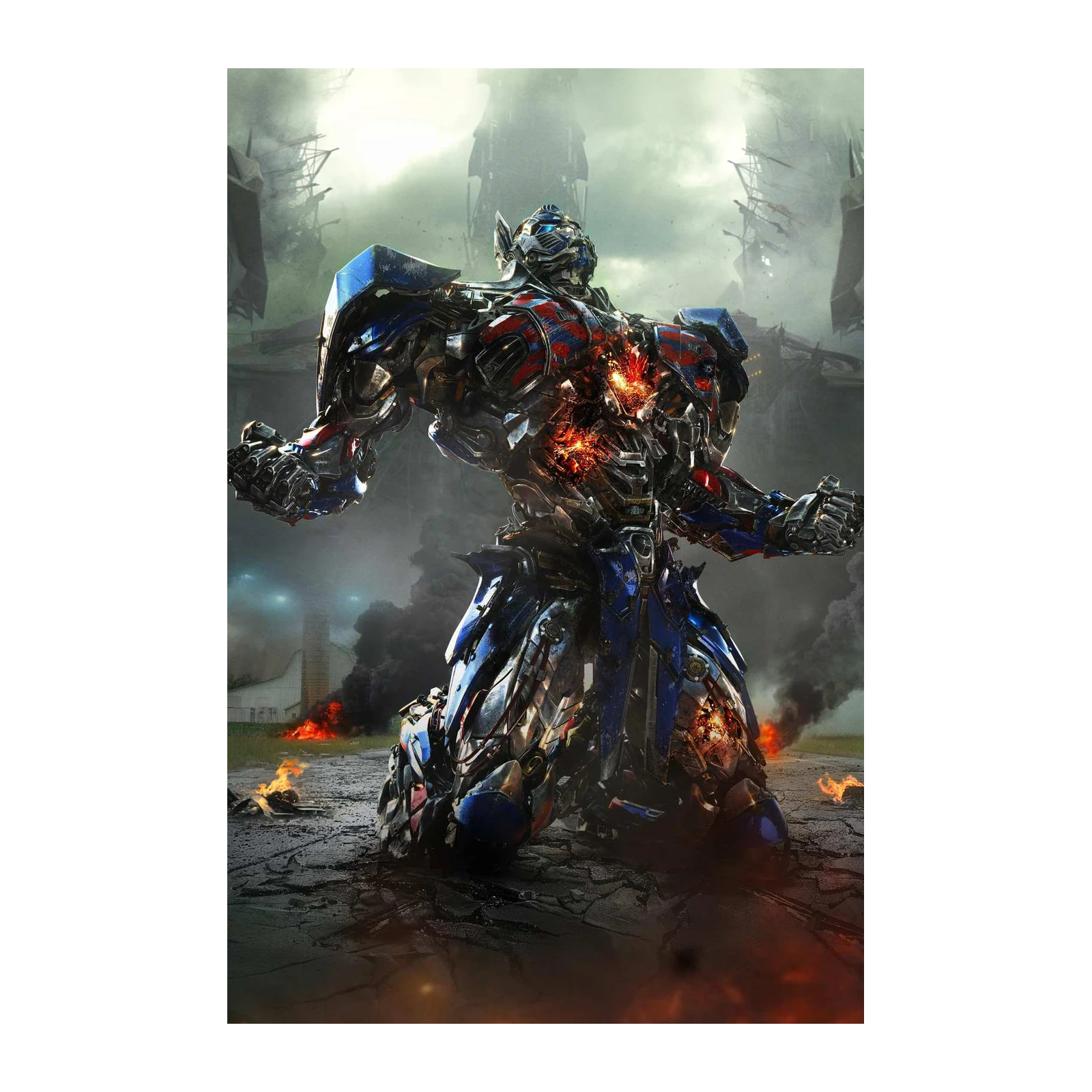 Epic Optimus Prime Battlefield Wall Art