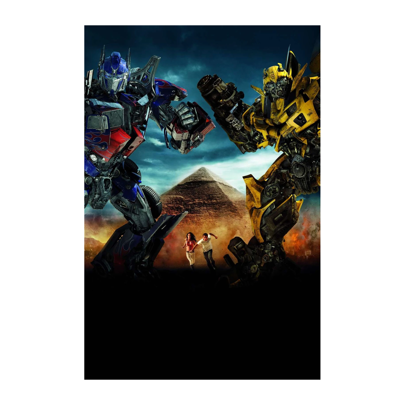 Epic Optimus & Bumblebee Egyptian Battle Wall Art
