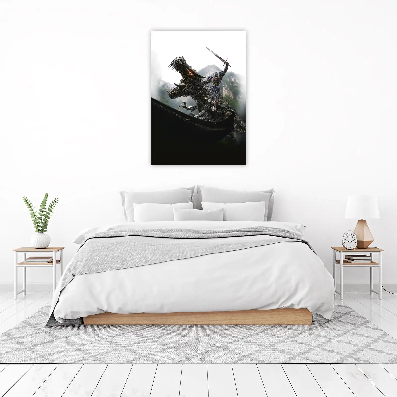 Optimus Prime & Grimlock Epic Action Wall Art