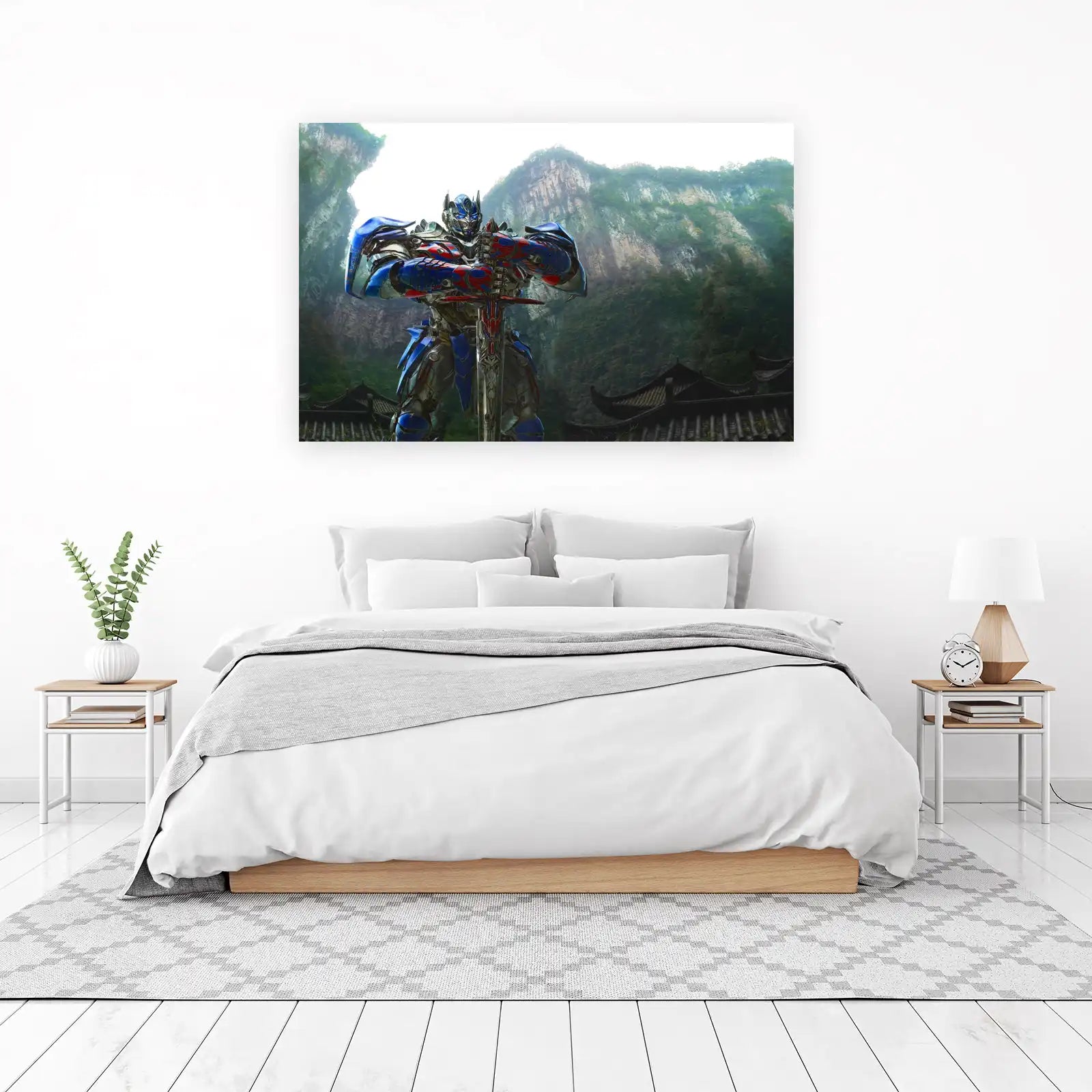 Optimus Prime Epic Sword Battle Wall Art