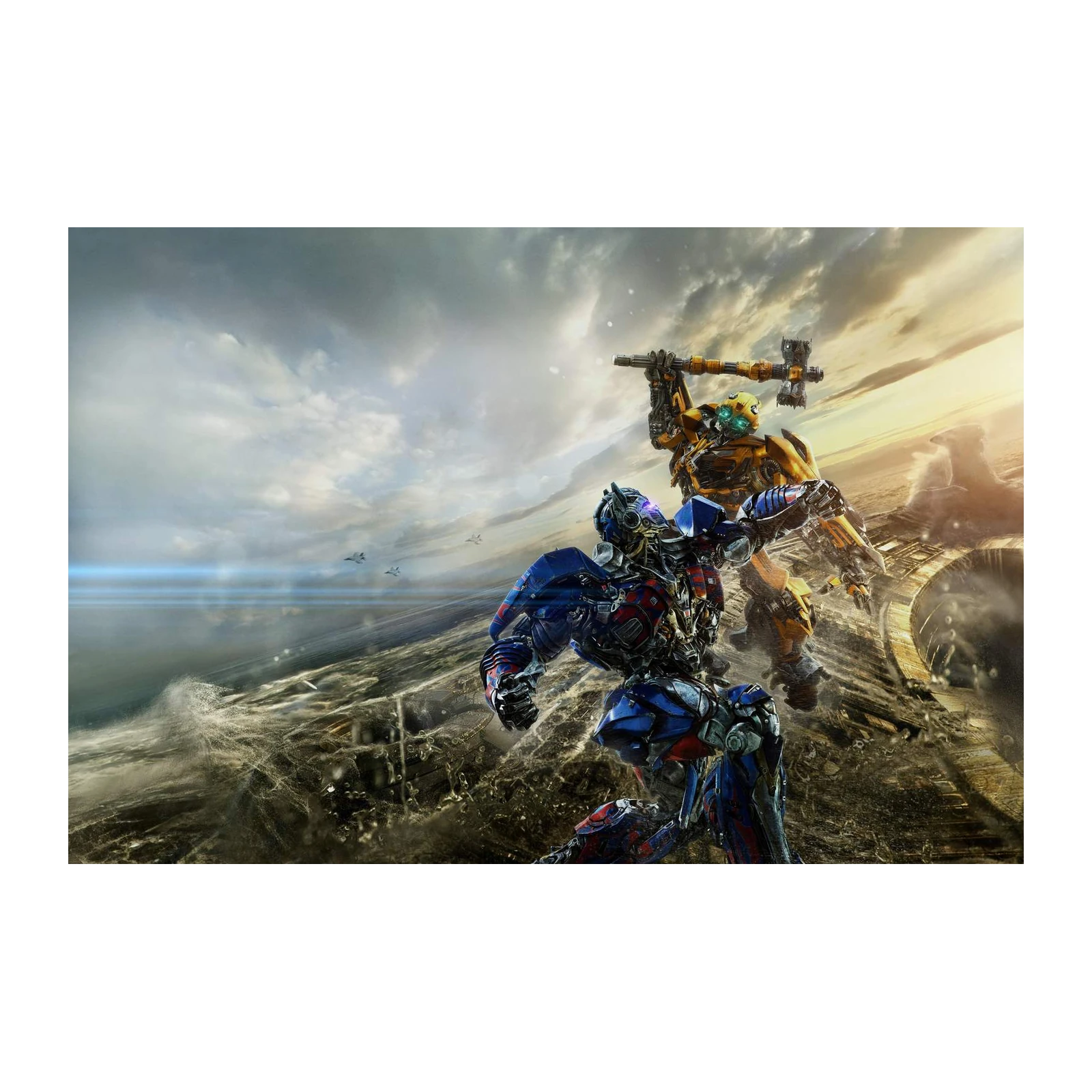 Epic Autobot Battle Optimus Bumblebee Wall Art