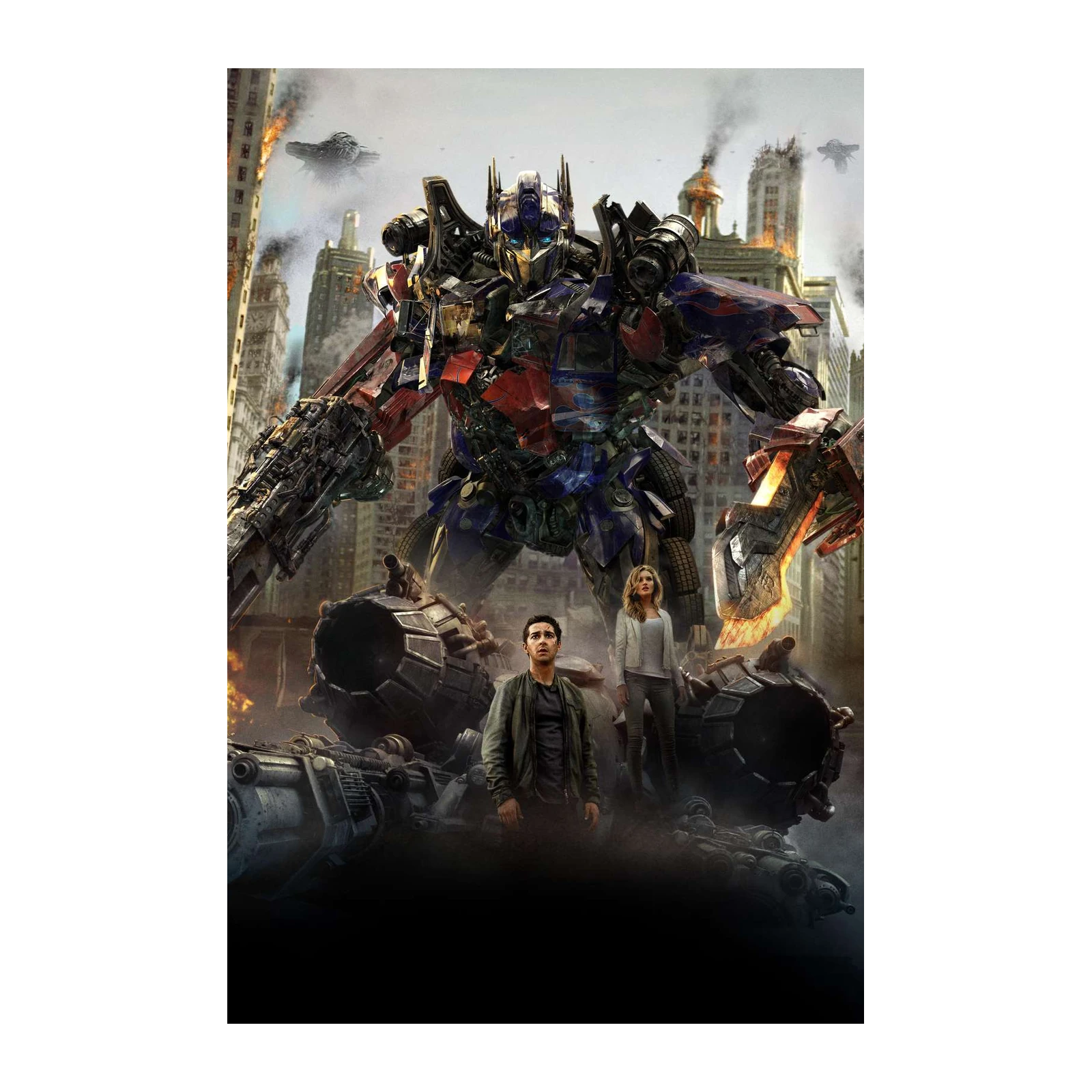 Epic Optimus Prime Battle City Wall Art