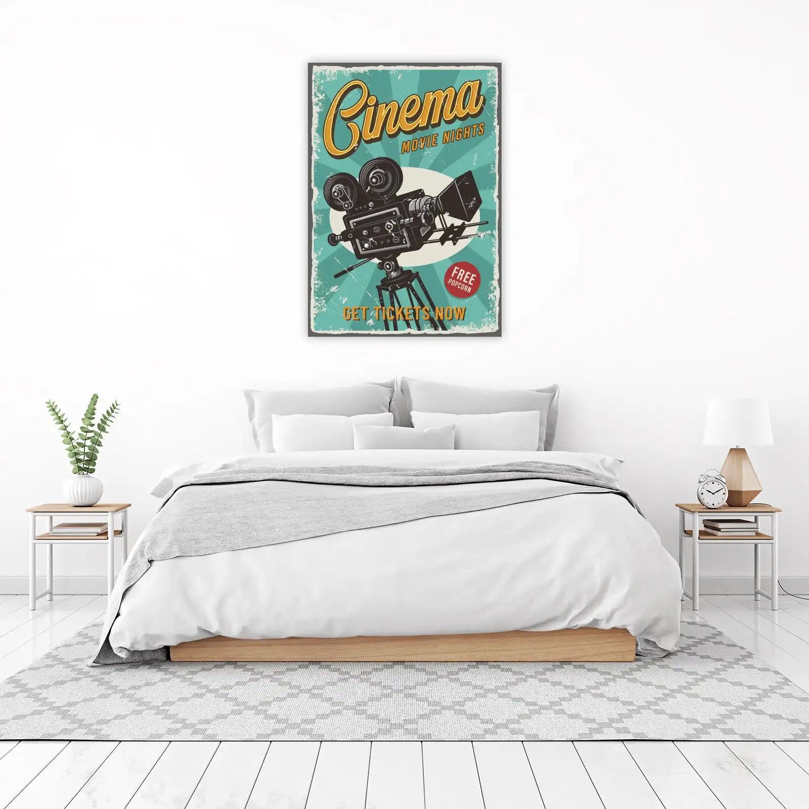 Retro Cinema Movie Nights Wall Art