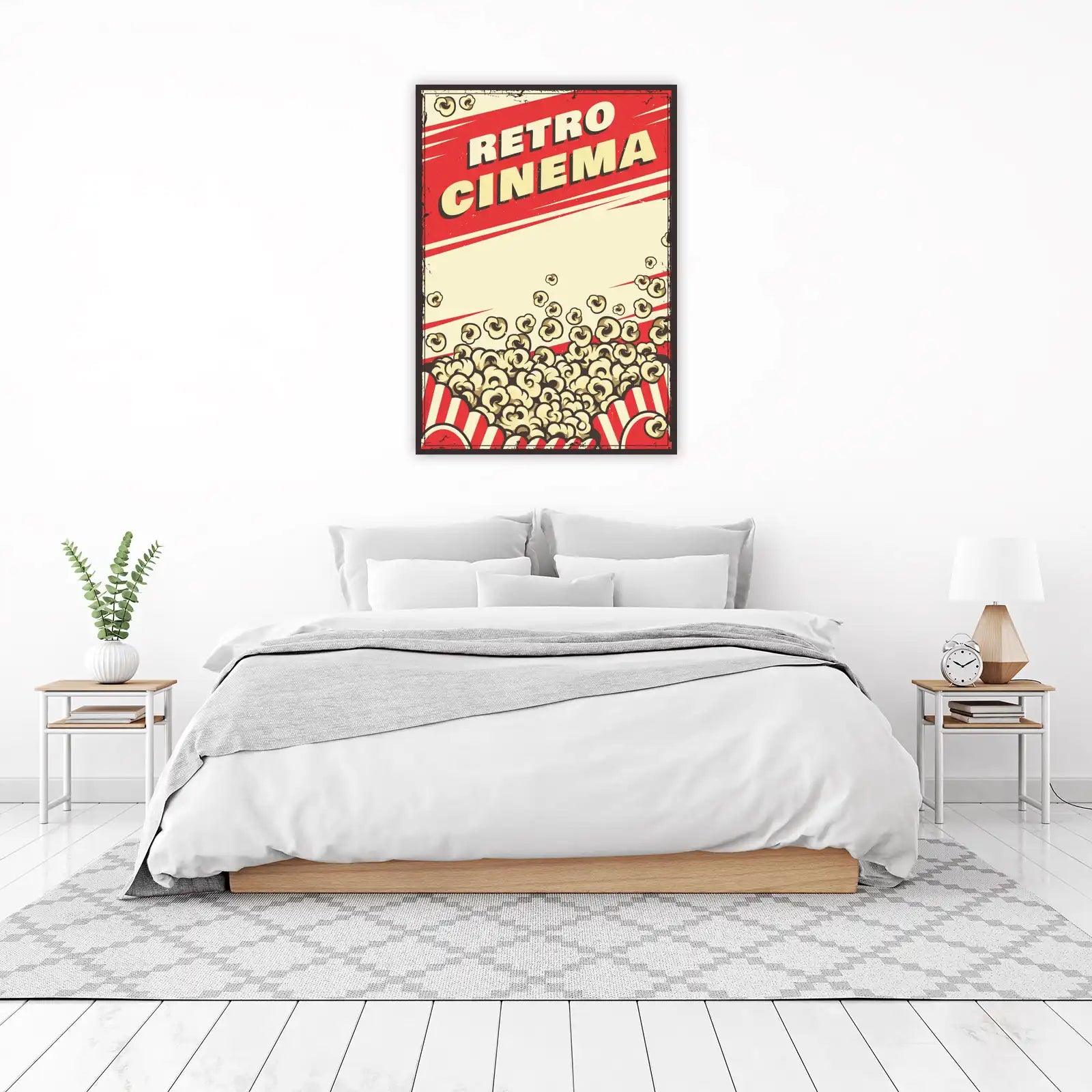Vintage Retro Cinema Popcorn Wall Art