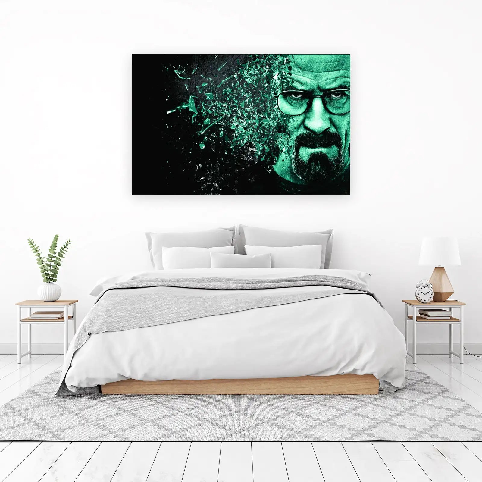 Breaking Bad Heisenberg Shattered Green Wall Art