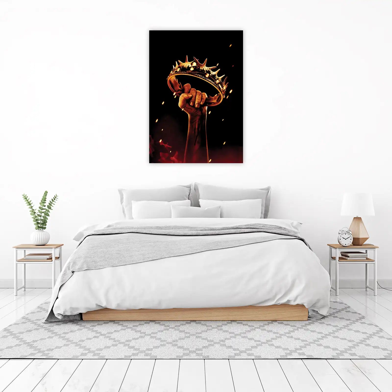 Victorious Golden Crown Fist Wall Art