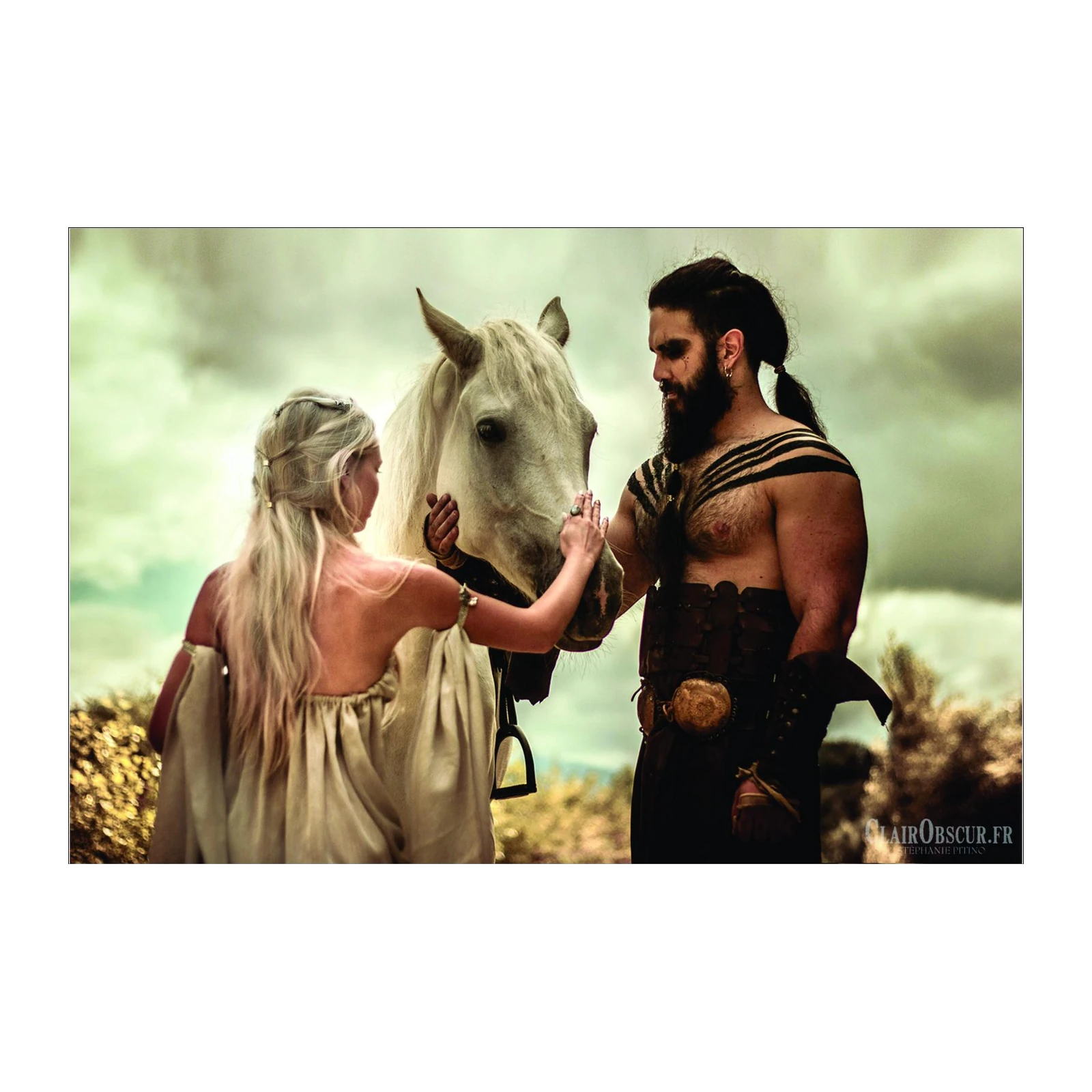 Epic Warrior & Queen Horse Wall Art