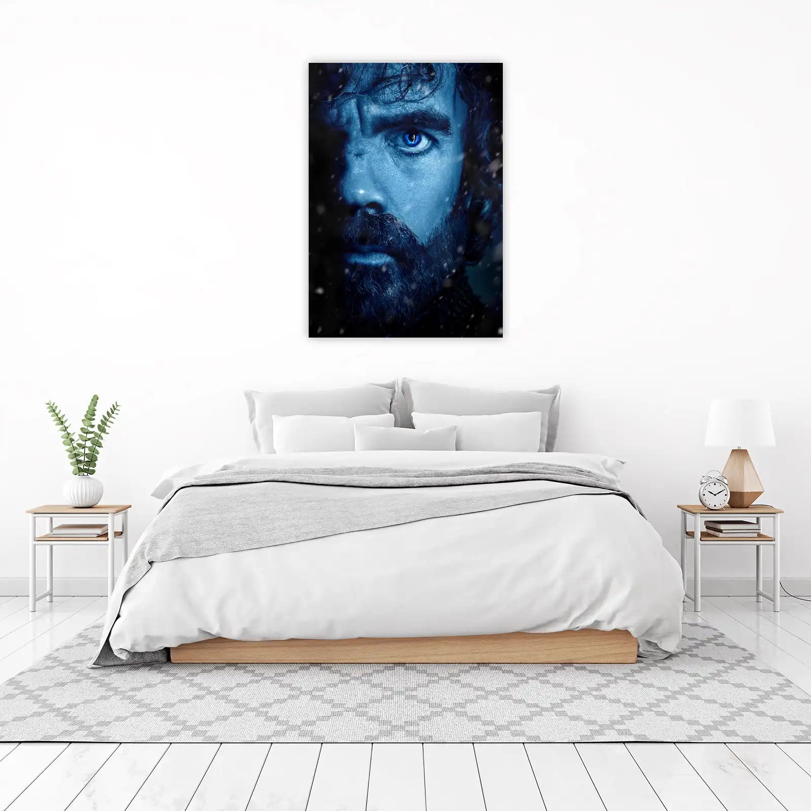 Intense Blue Portrait Arya Stark Wall Art