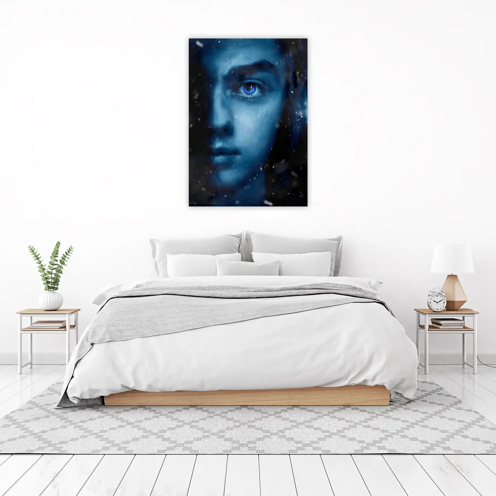 Mysterious Blue Eye Snowfall Wall Art
