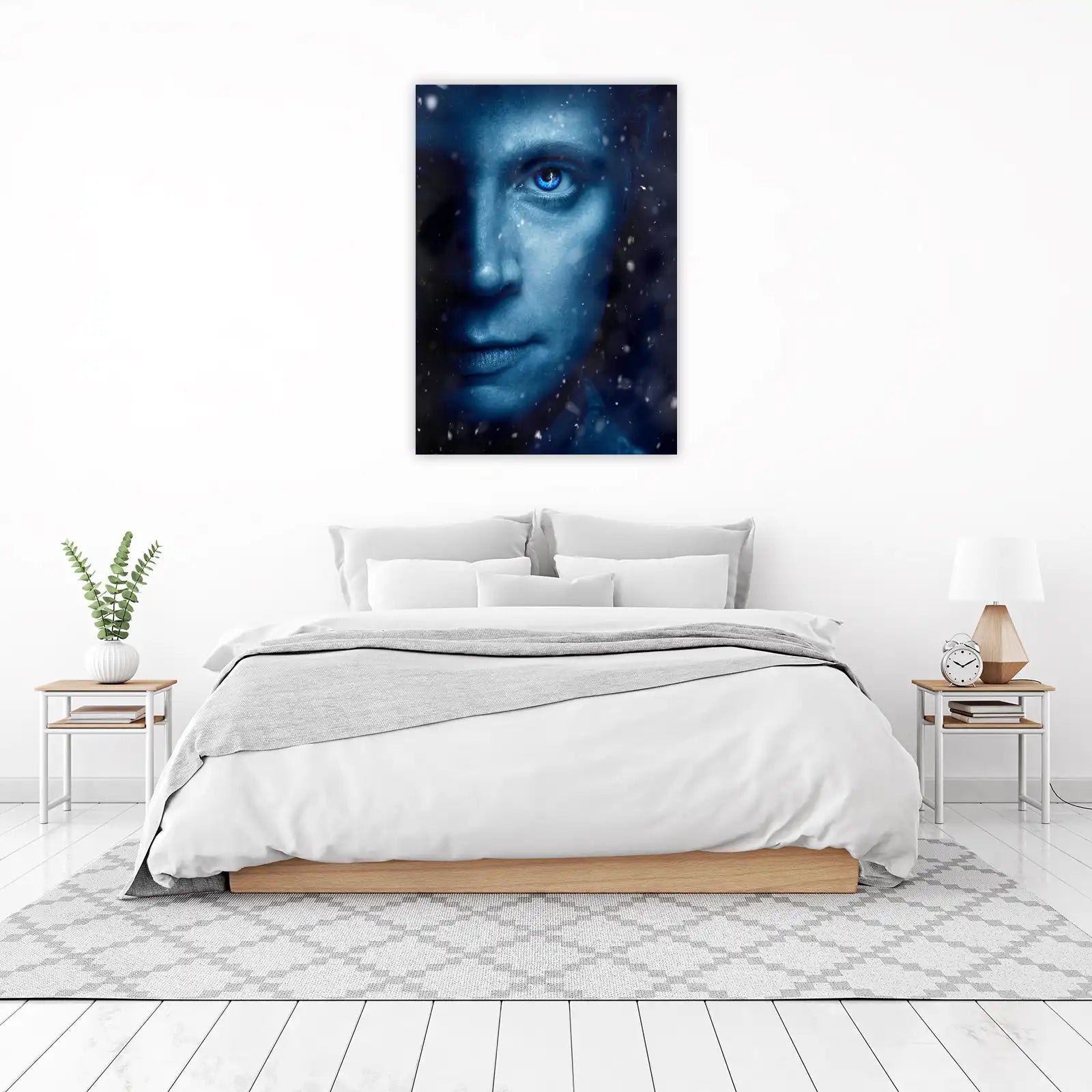 Striking Blue Eye Portrait Wall Art