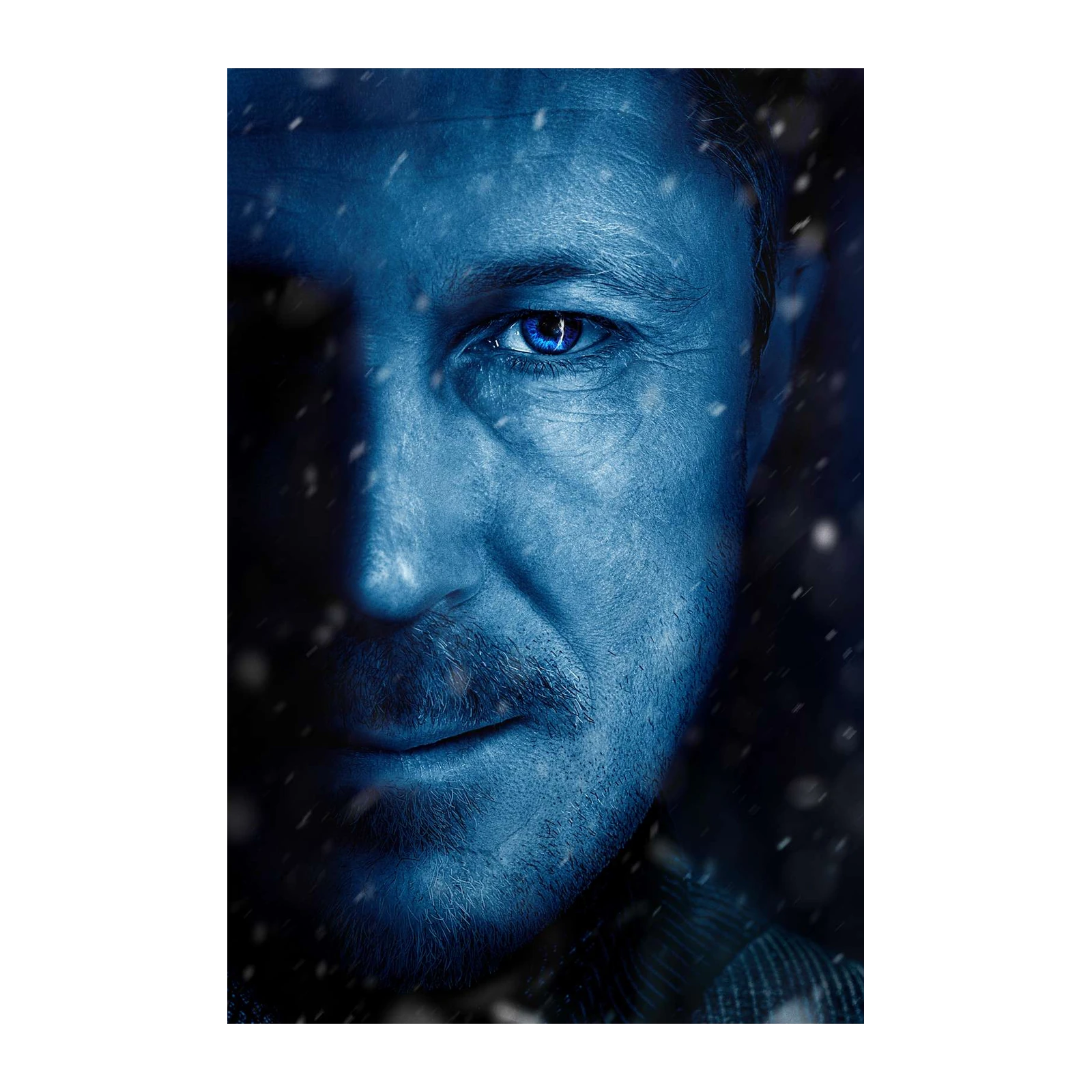 Intense Blue Gaze Portrait Wall Art