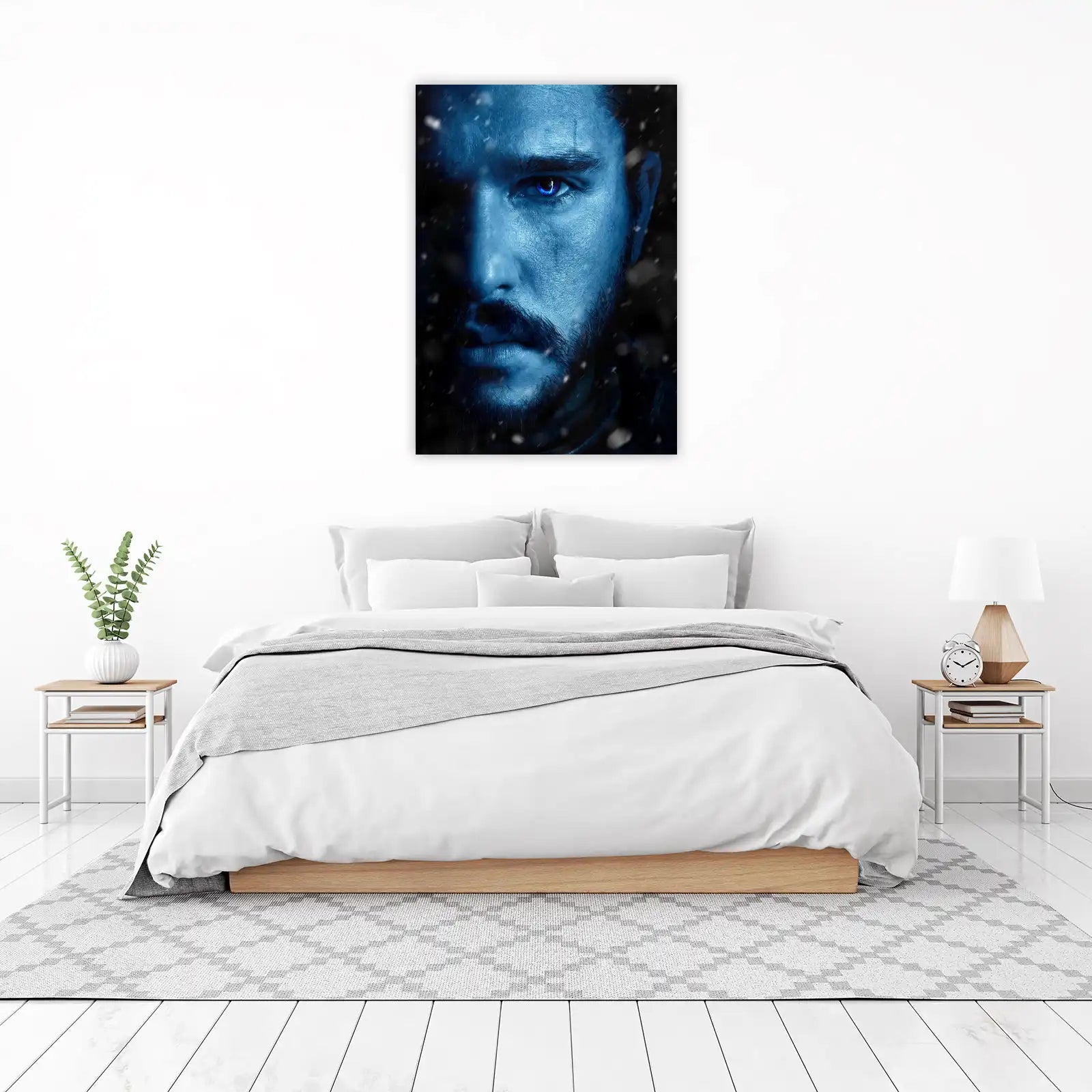Intense Jon Snow Blue Eye Wall Art