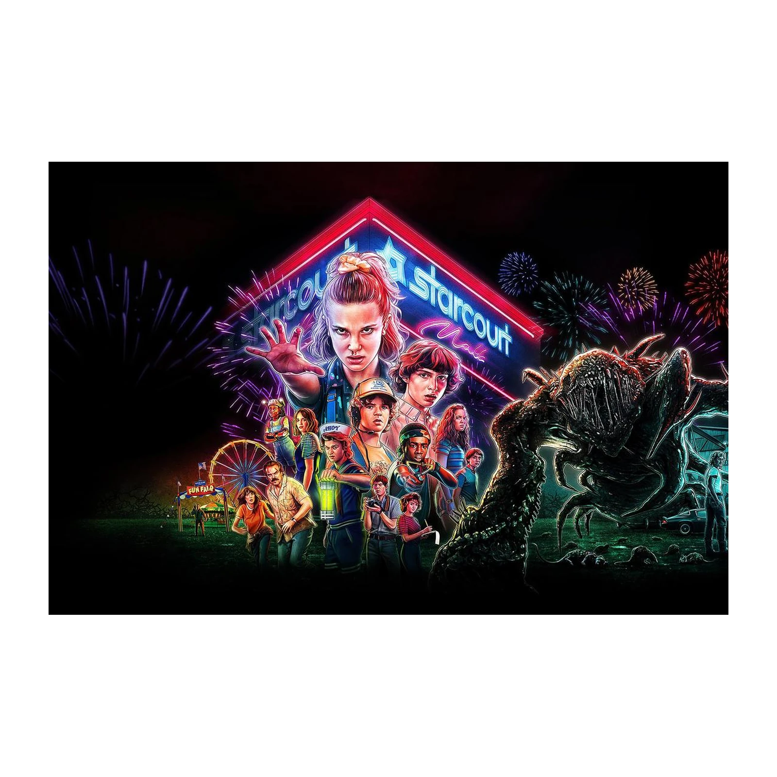 Stranger Things Eleven & Demogorgon Wall Art