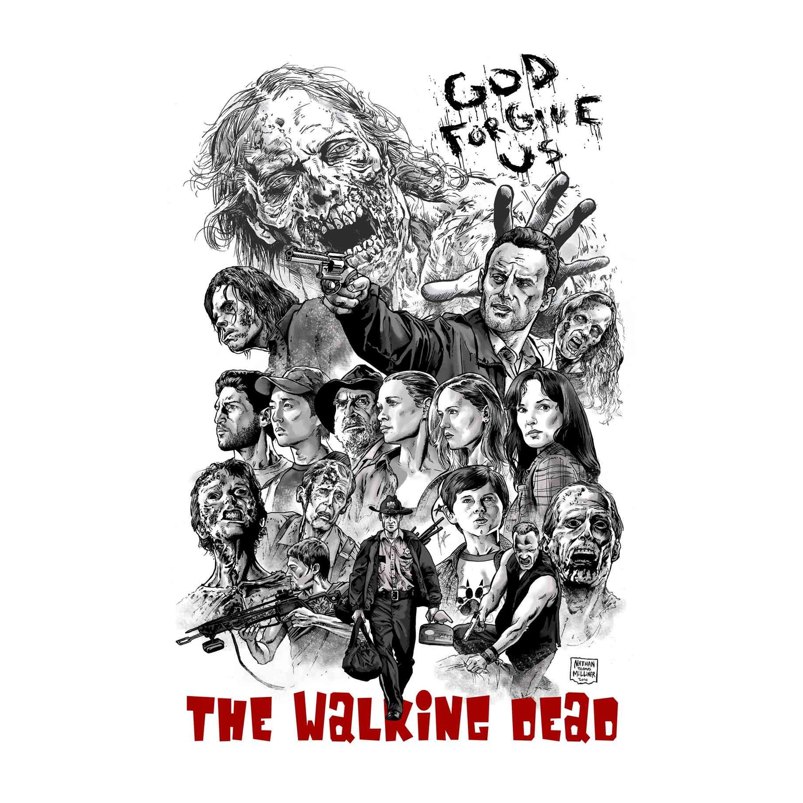 The Walking Dead Iconic Group Wall Art