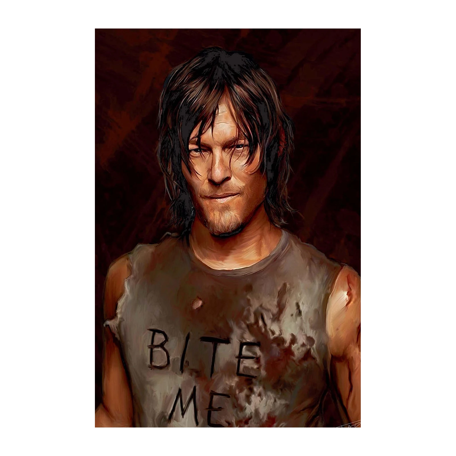 Daryl Dixon "Bite Me" Quote Wall Art