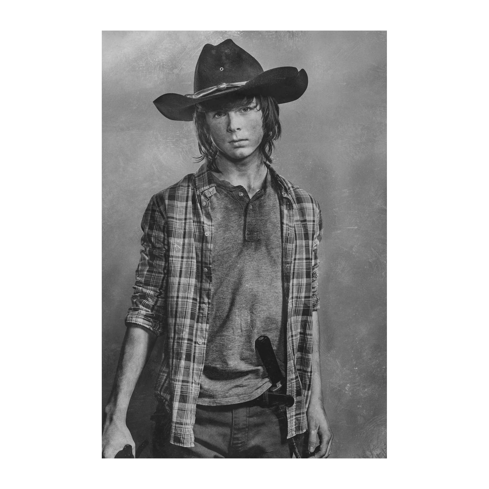 Young Cowboy Grit: The Walking Dead Carl Grimes Wall Art