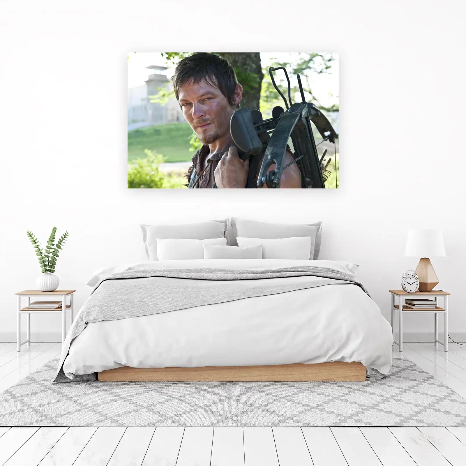 Daryl Dixon Crossbow Hero Portrait Wall Art