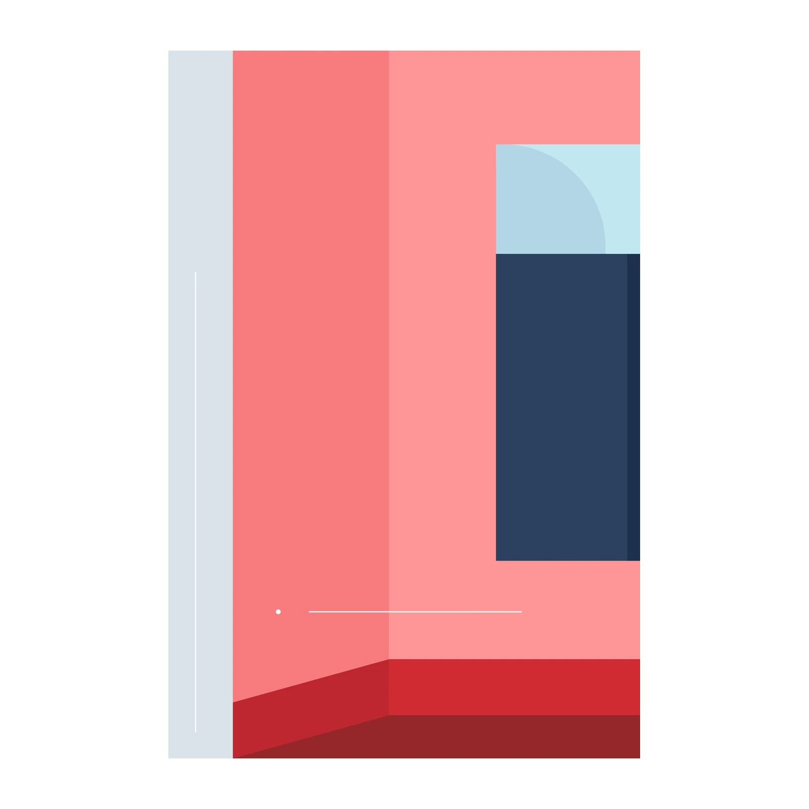 Modern Abstract Geometric Pink & Blue Wall Art
