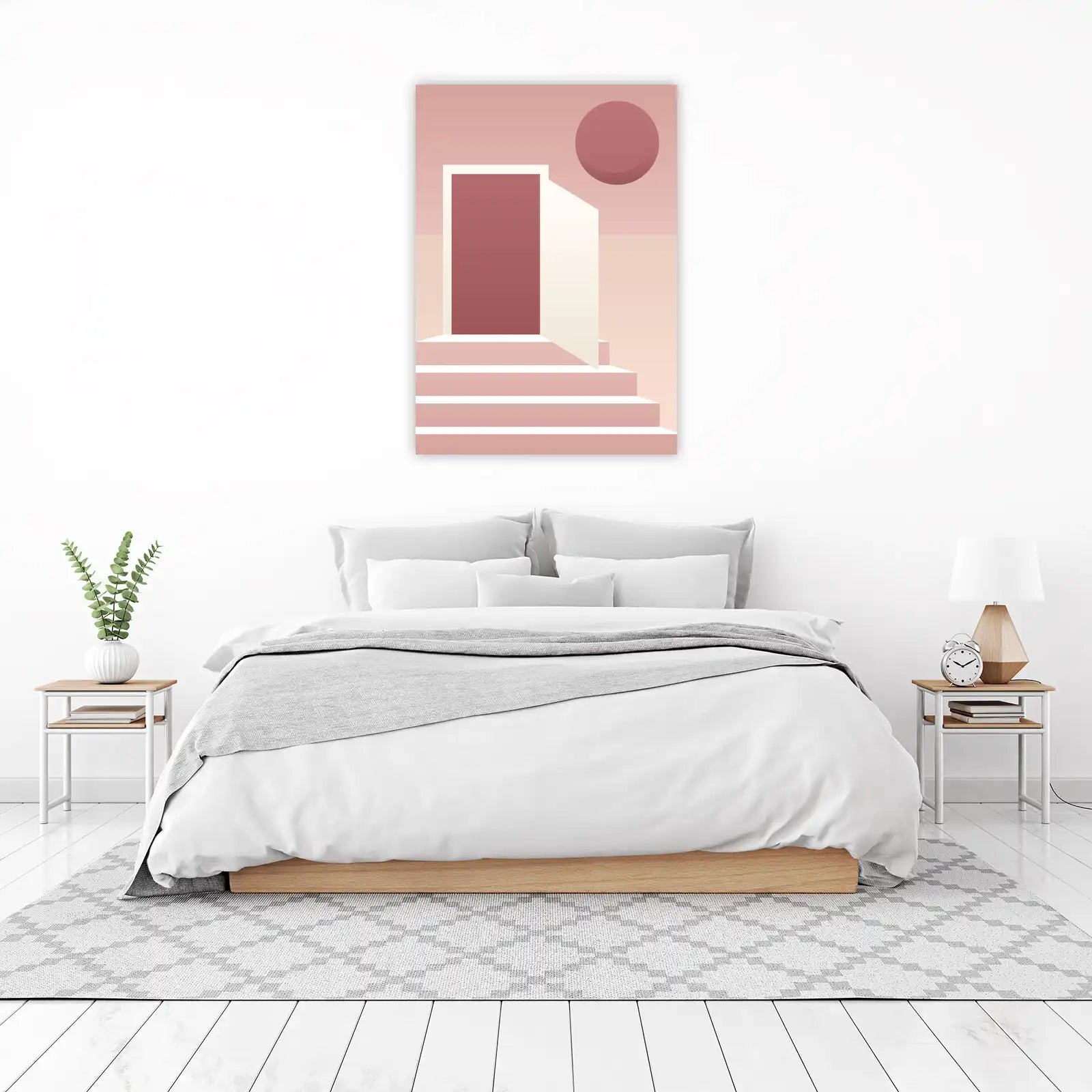 Minimalist Doorway Stair Abstract Wall Art