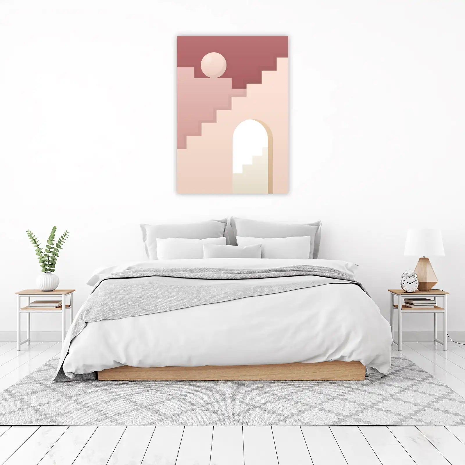 Abstract Staircase & Sphere Wall Art