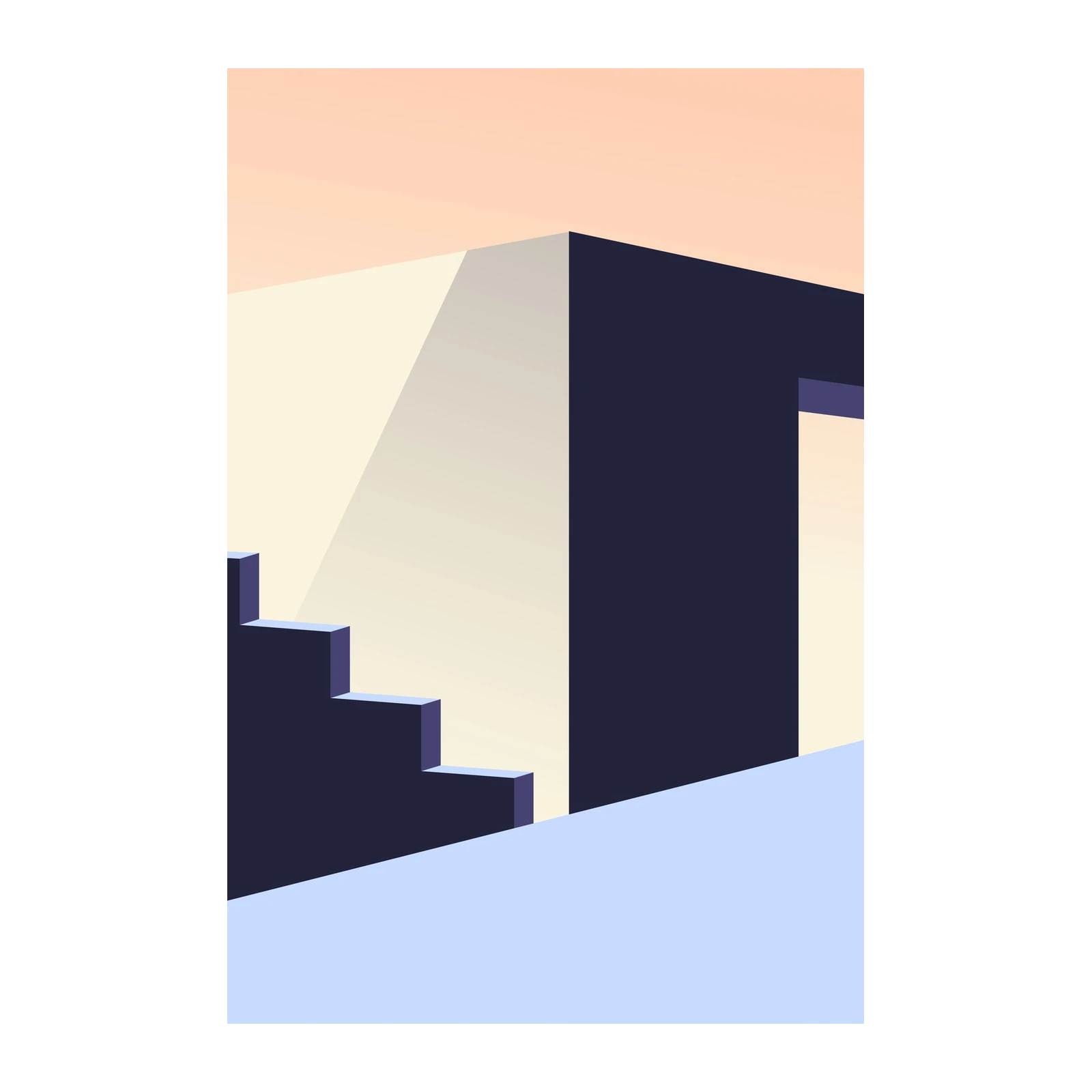 Minimalist Stairway Abstract Wall Art