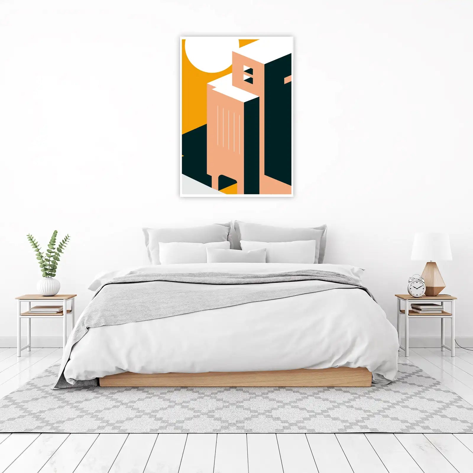 Geometric Building Art Wall Art