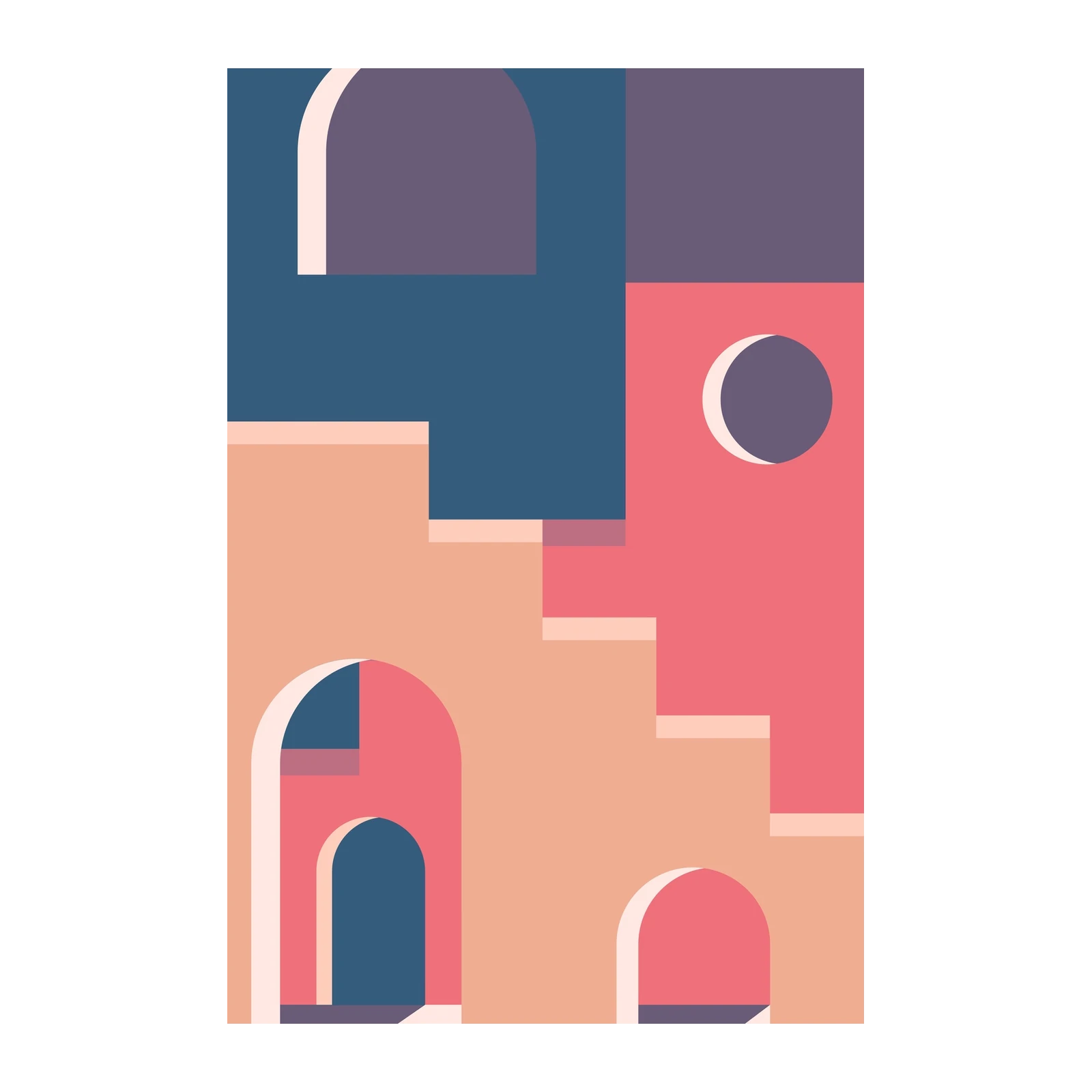 Abstract Geometric Archway Wall Art