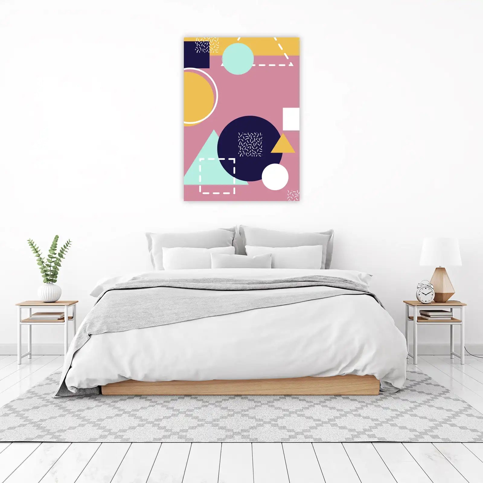 Retro Geometric Shapes Wall Art