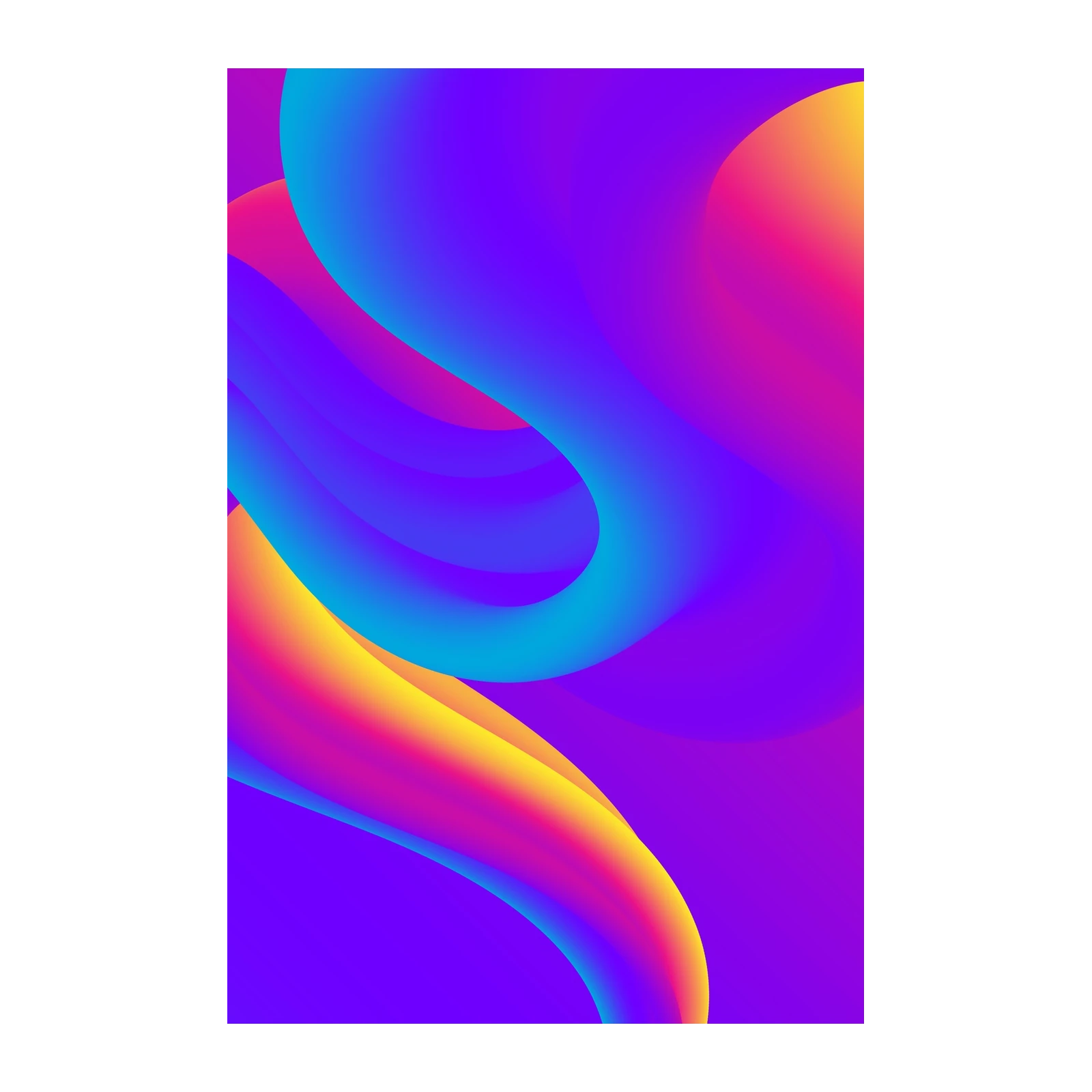 Vibrant Fluid Abstract Gradient Wall Art